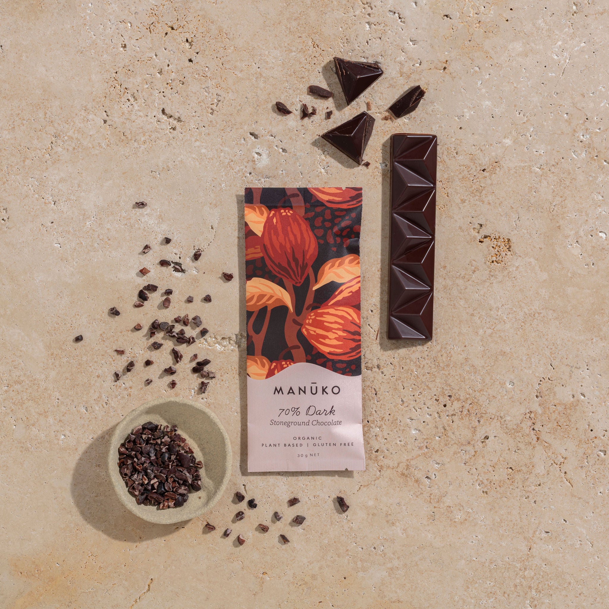 70% Dark Chocolate Bar (Org. Vg. Gf.)