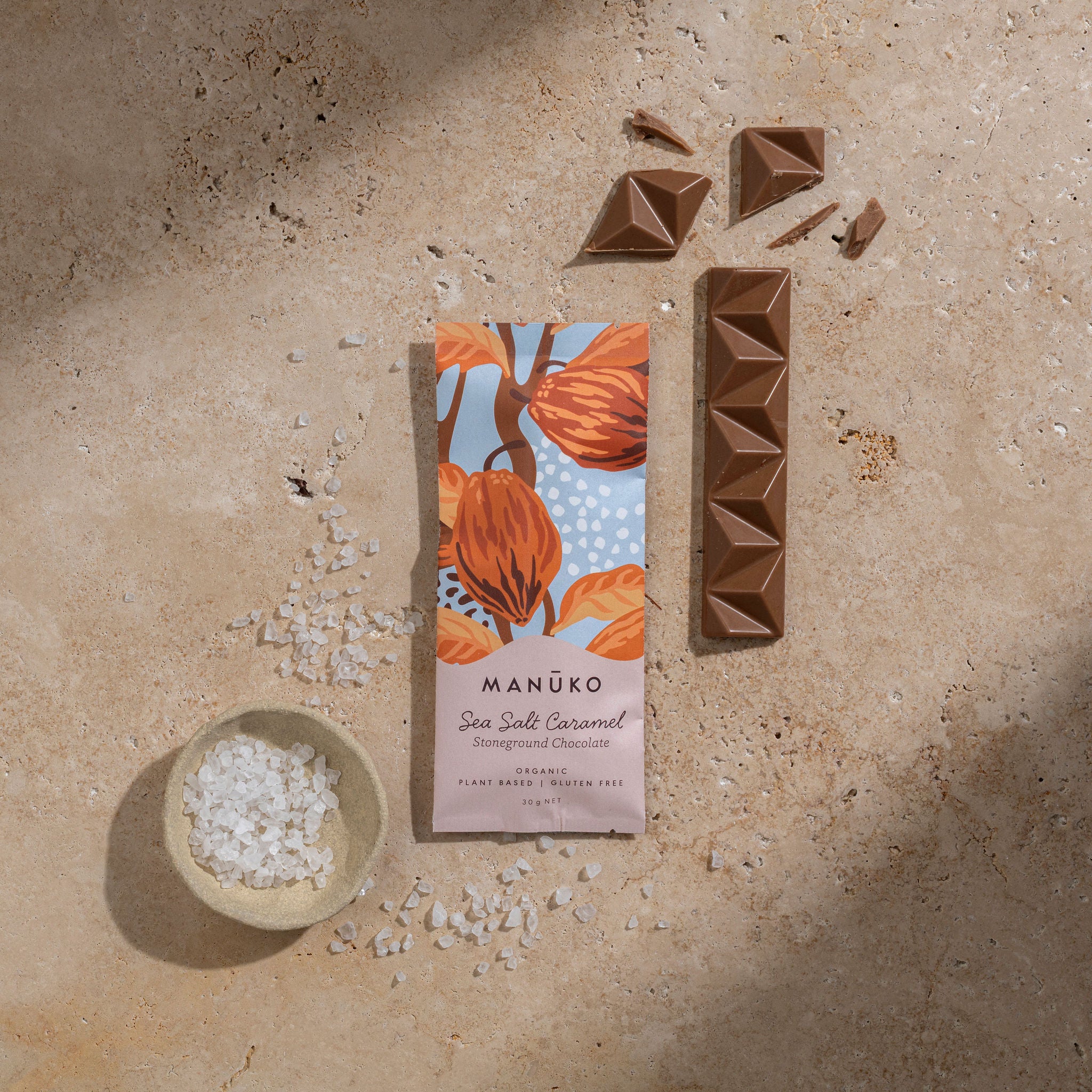 Sea Salt Caramel Chocolate Bar (Org. Vg. Gf.)