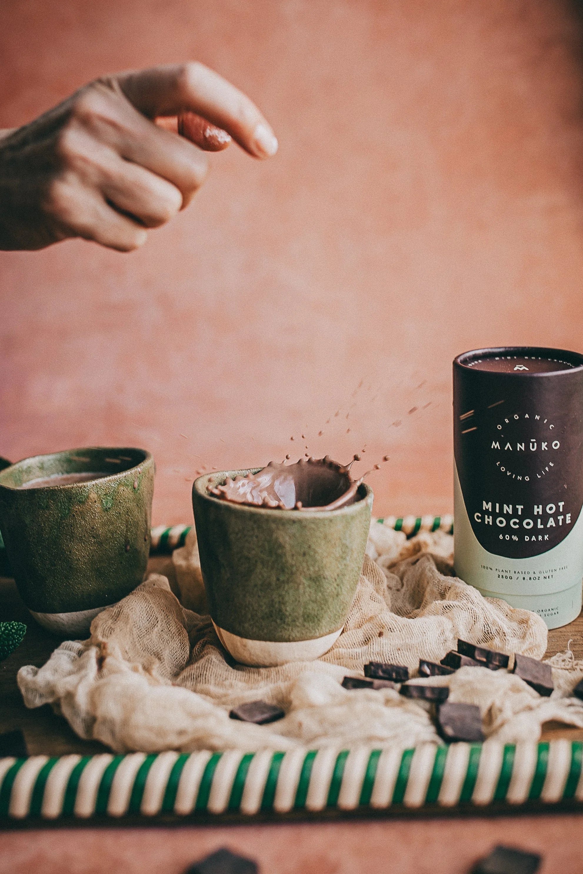 60% Dark Mint Hot Chocolate (Org. Vg. Gf.)