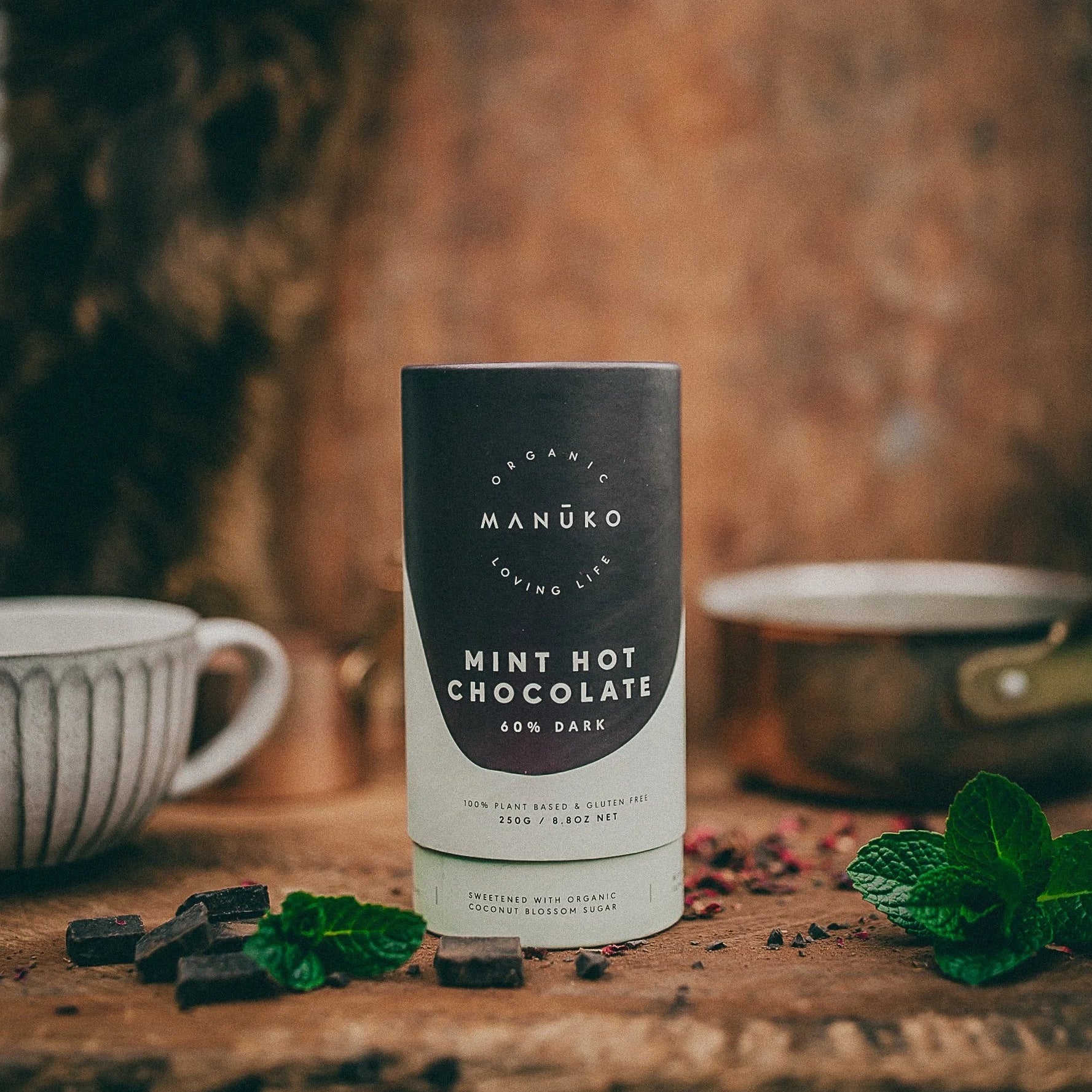 60% Dark Mint Hot Chocolate (Org. Vg. Gf.)