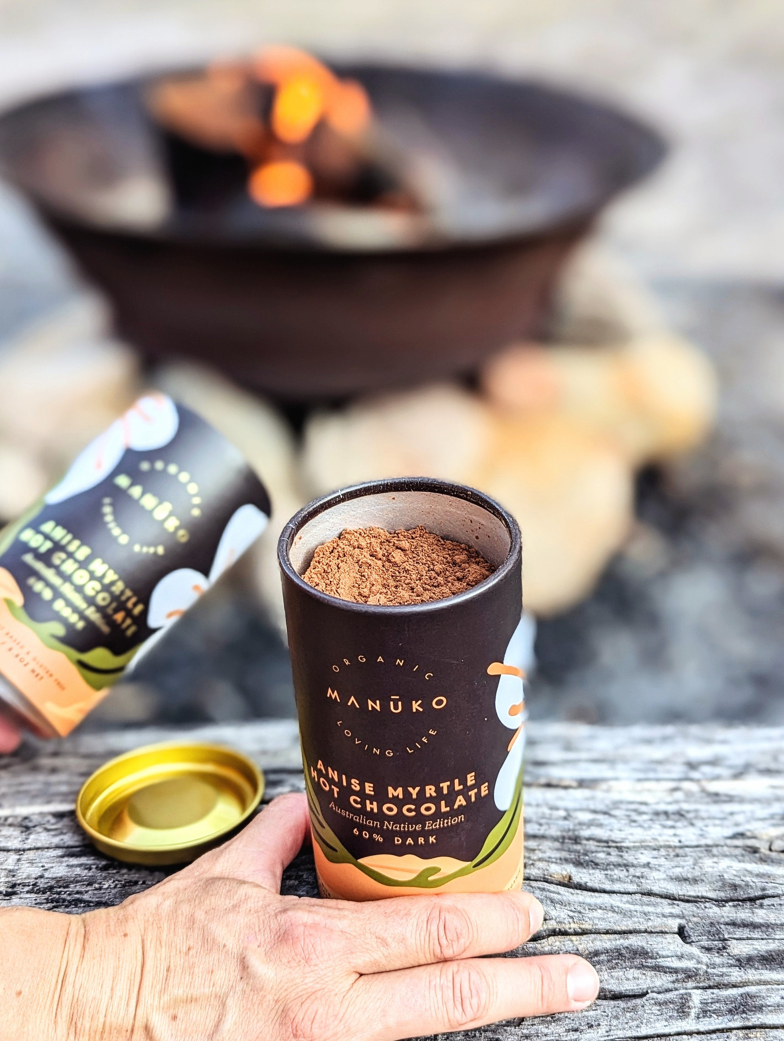 60% Dark Anise Myrtle Hot Chocolate (Org. Vg. Gf.)