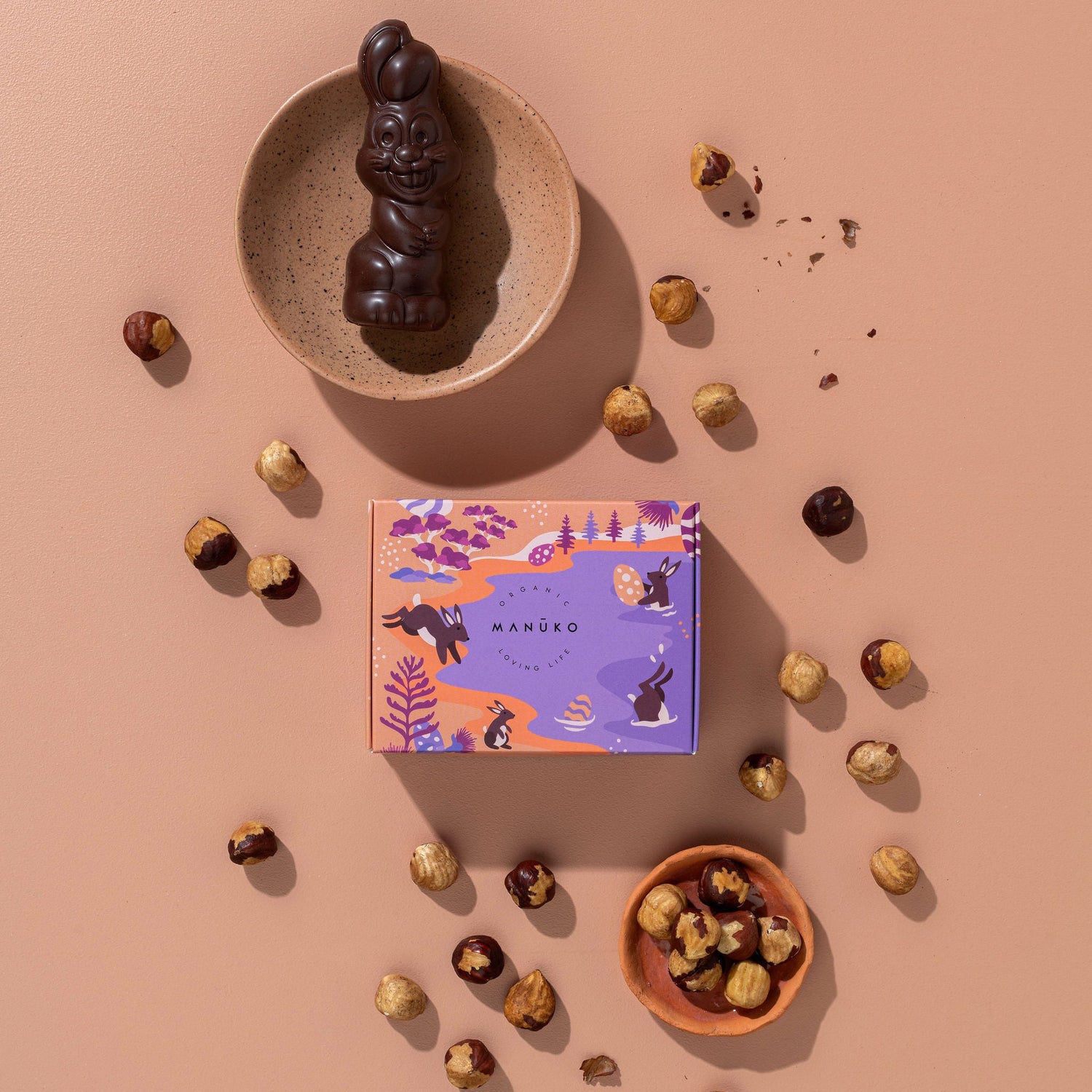 Ru Ru Rabbit - Hazelnut Bunny x 2 (Org. Vg. Gf.)