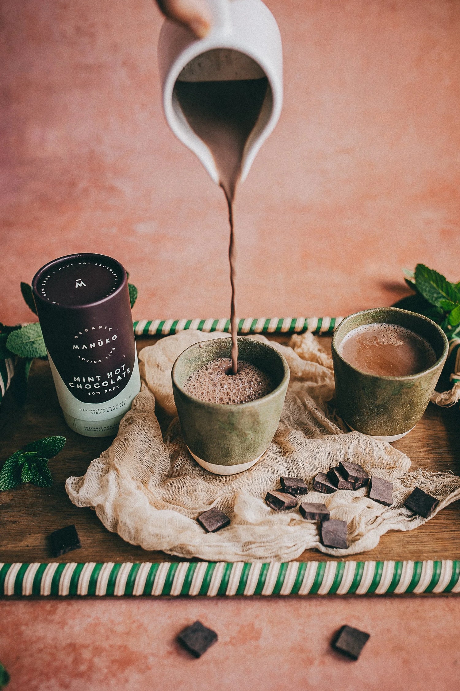 60% Dark Mint Hot Chocolate (Org. Vg. Gf.)