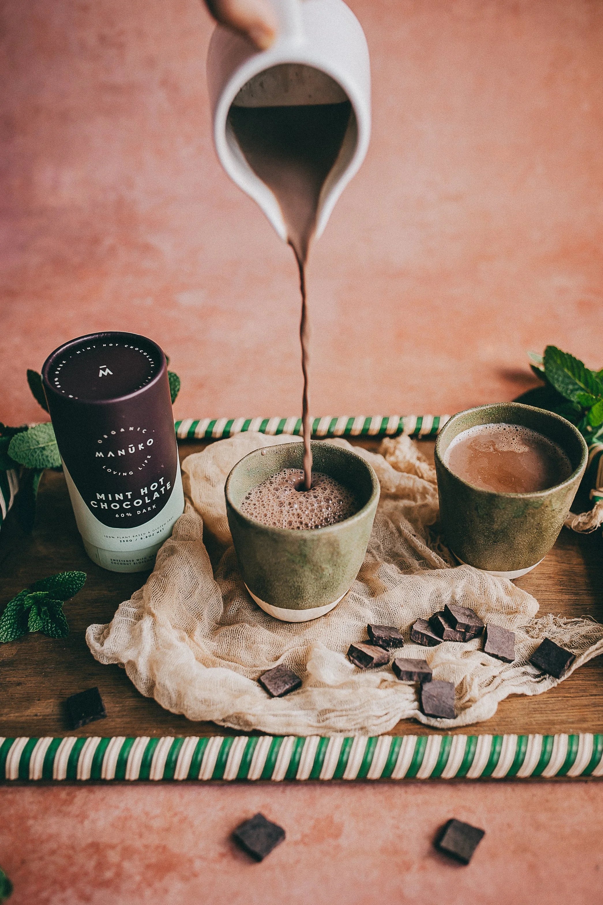 60% Dark Mint Hot Chocolate (Org. Vg. Gf.)
