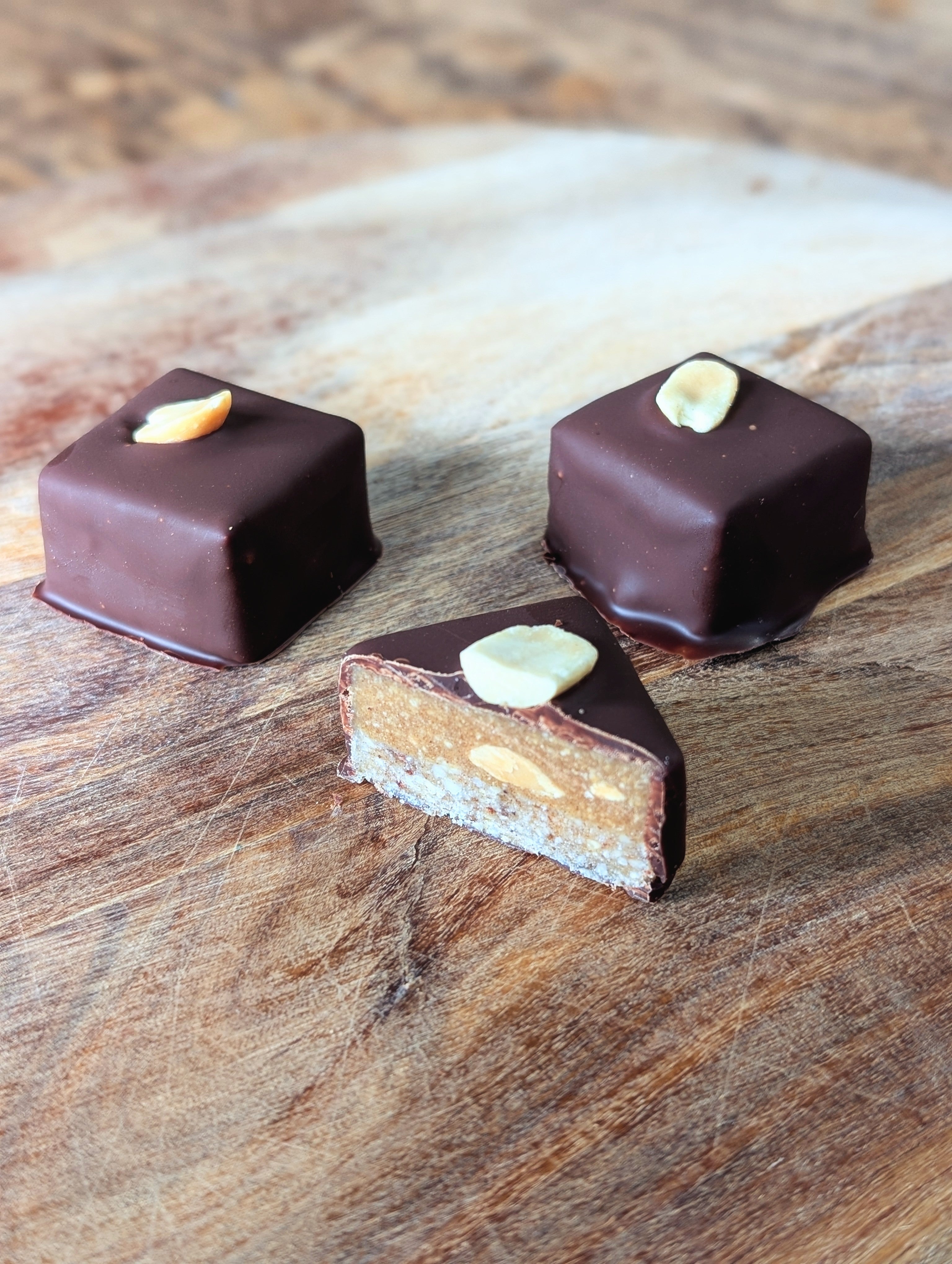 NEW PB Bliss Bites x 12 (VG. GF.) 70% Peruvian Chocolate
